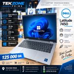 LAPTOP DELL LATITUDE 7450 Core Ultra 5-135U / 16Go DDR5 / 256Go / 14 FHD