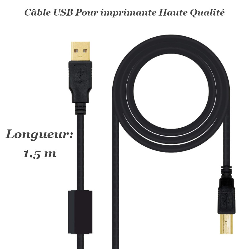 CABLE IMPRIMANTE 1.5 M CABLE IMPRIMANTE 1.5 M – Image 1