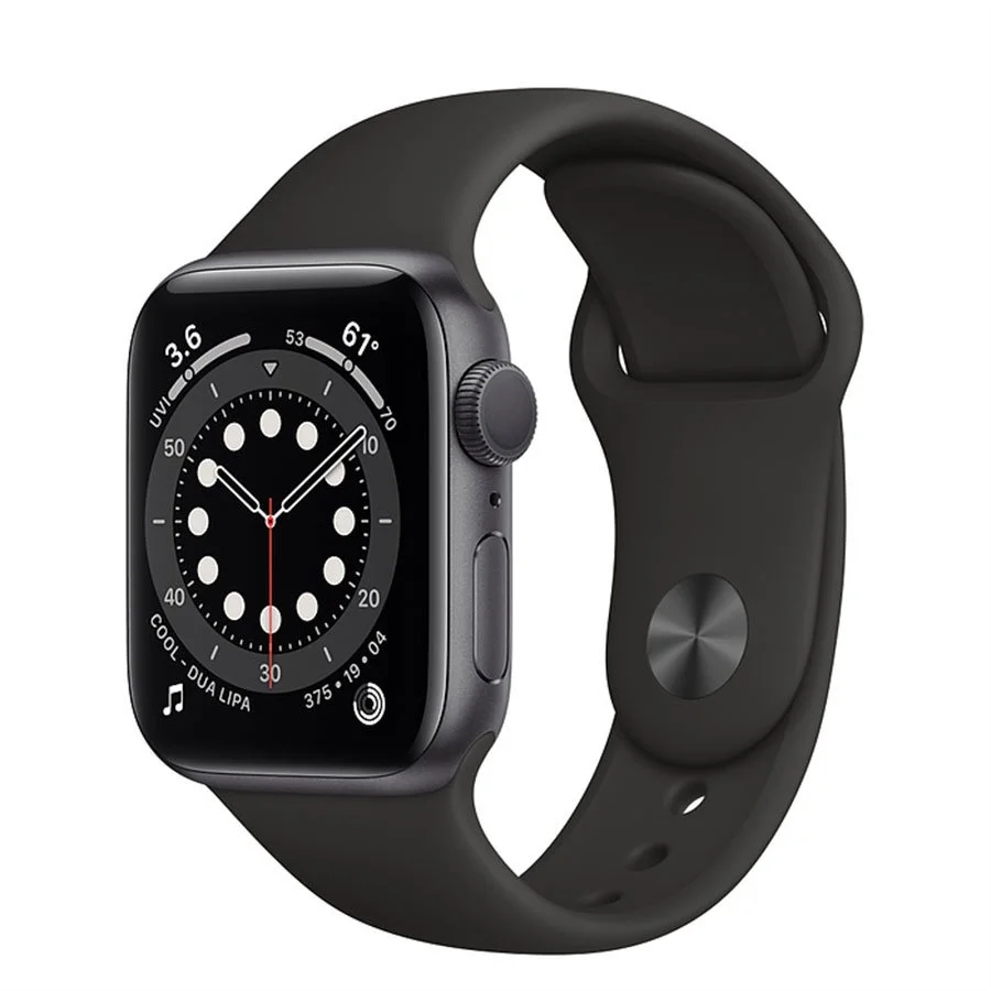 apple-watch-series-6-boitier-en-aluminium-gris-sideral-bracelet-sport-noir SMART WATCH 6 – Image 1
